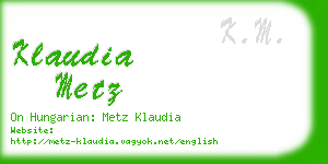 klaudia metz business card